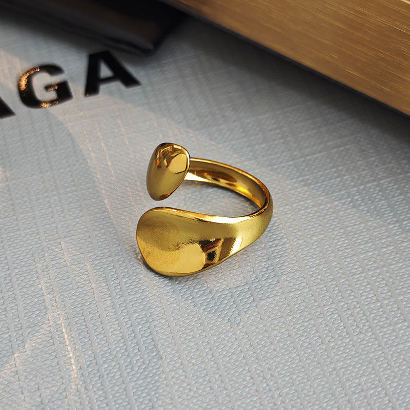 Minimalist drop open-loop ring